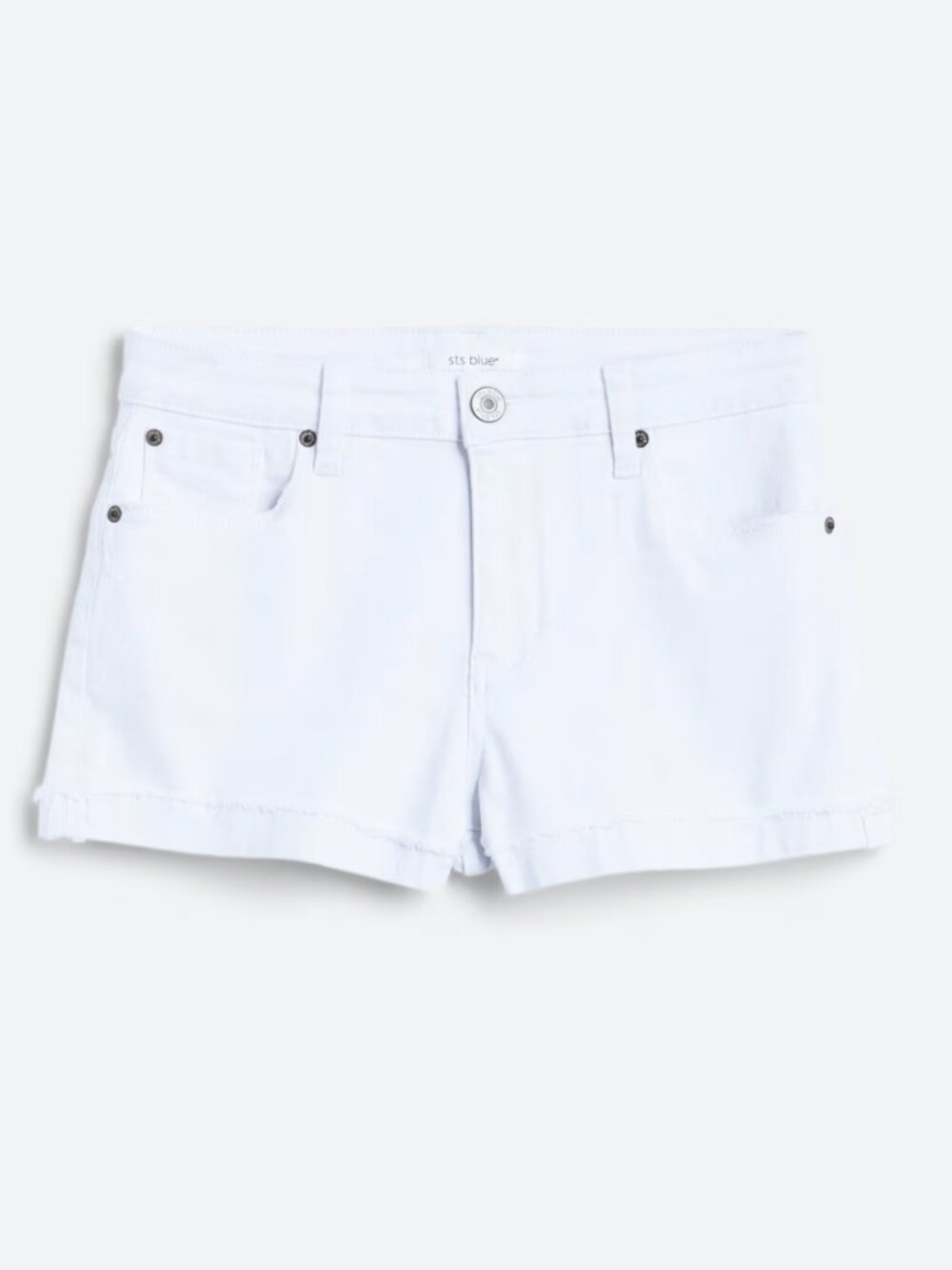 STS Blue Molly High Rise Boyfriend Jeans Short with Fray Roll Hem